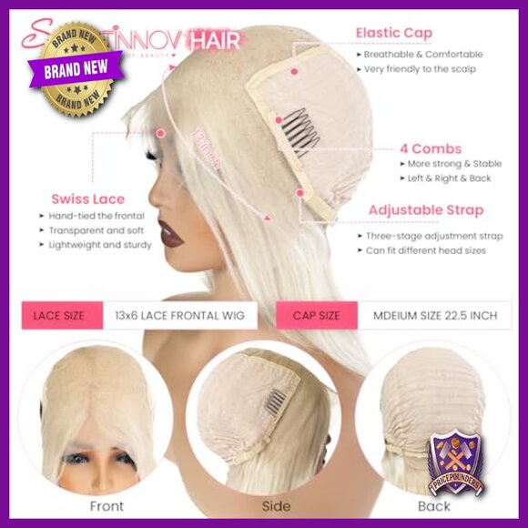 13x6 HD Lace Frontal Bob Wig Human Hair Pre Plucked Baby Hair 8 Inch main image 5